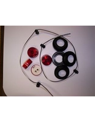 Air cleaner Red LED light kit with grommets and harness  Part Number: AC12-2R