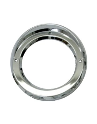 4&quot; round with visor chrome plastic light bezel for Stop/Turn/Tail - Made in USA Part Number: VLB4