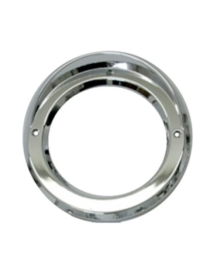 4&quot; round with visor chrome plastic light bezel for Stop/Turn/Tail - Made in USA Part Number: VLB4