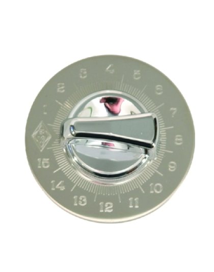 Kenworth chrome knob &amp; plate - engine timer shutdown - adjustable Part Number: Kp126yc