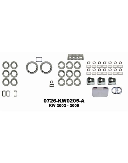 Kenworth 2002 - 2005 Full Dash Cover Kit Side A Part Number: 0726-KW0205A