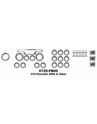 Peterbilt 379 2000 older full dash cover kit Part Number: 0729-PB00