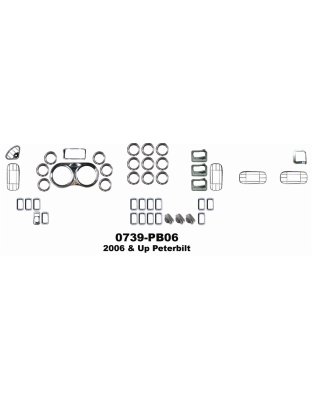 Peterbilt 379 2001 - 2005 full dash cover kit Part Number: 0730-PB0105