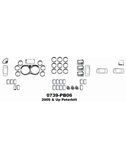 Peterbilt 379 2001 - 2005 full dash cover kit Part Number: 0730-PB0105