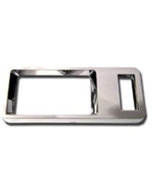 Kenworth 1982-2001 chrome vent cover - vertical side defrost louver dash Part Number: Kp102c