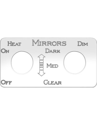 Kenworth switch plate indicator lights - mirror heat Part Number: Ke702mh