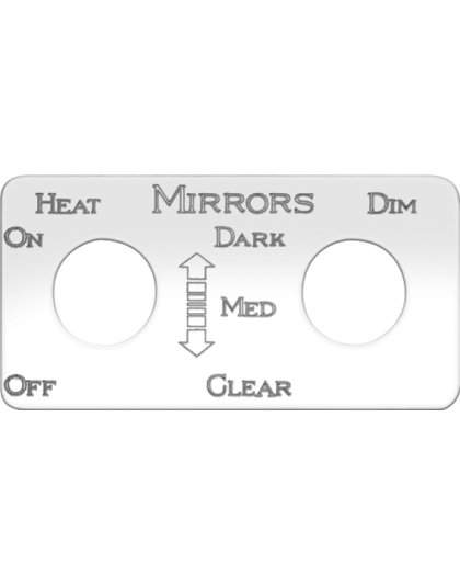 Kenworth switch plate indicator lights - mirror heat Part Number: Ke702mh