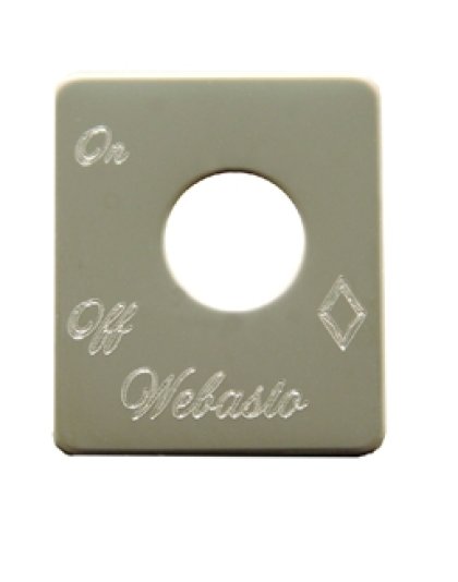 Peterbilt 359 - 379 switch plate fits webasto engine heater Part Number: Pe-26web