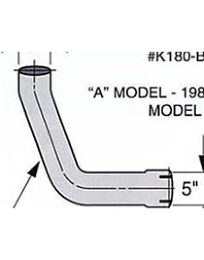 Kenworth w900a 66-76 double bend chrome elbow driver side Part Number: 14KWL0742CP