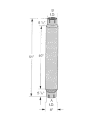 Chrome Muffler Stack 5in in-5in Out Part Number: 87BC-500CP