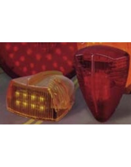 LED red triangle bus/cab marker. 16 diode Part Number: M20311R