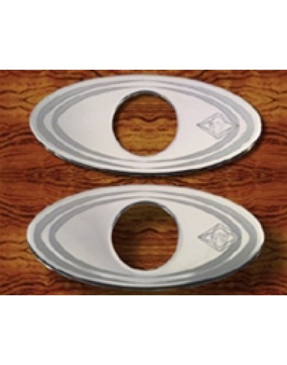 Peterbilt keyhole protector engraved oval per pair Part Number: PT91XE