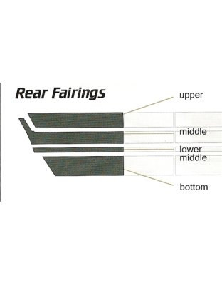 Fld upper side rear under bunk 2pc fairing trim section/set Part Number: 20258