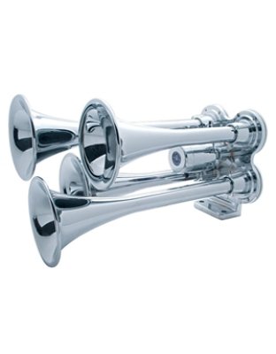 4 Trumpet Mini Chrome Train Horn Part Number: 46123