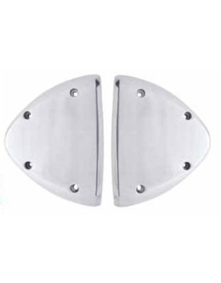 Pb polished aluminum headlight end caps-pair Part Number: 30419