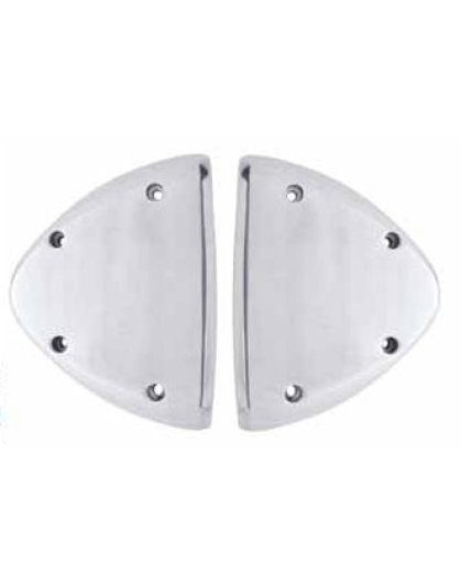 Pb polished aluminum headlight end caps-pair Part Number: 30419