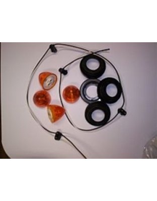 Air cleaner 12 2" 9d amber beehive lights with grommets and harness Part Number: AC12-2BA