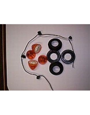 Air cleaner 16 2" 9d amber beehive lights with grommets and harness Part Number: AC16-2BA