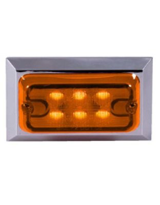 2.5&quot; x 3.75&quot; 6 led amb w/bezel Part Number: M20321Y