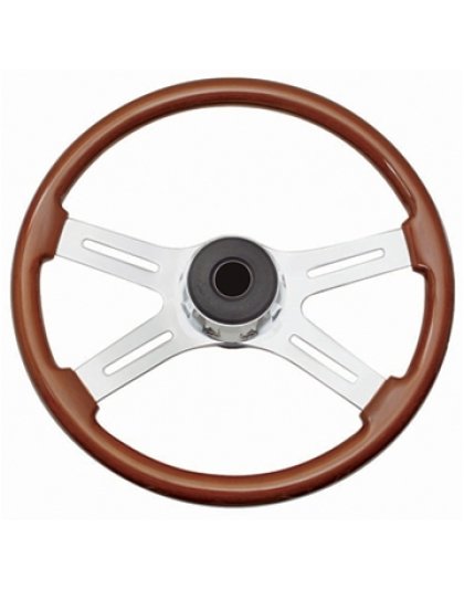 Kenworth 4/97   18&quot; 4 spoke imported wood steering wheel Part Number: WP-SWKW9701