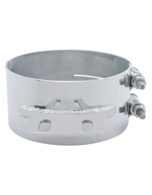 7&quot; Stainless Butt Joint Exhaust clamp - Straight Bracket | Part Number: 10321