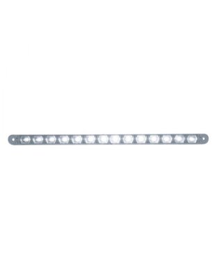 14 LED 12&quot; Auxiliary Strip Light - White LED/Clear Lens | Part Number: 39485B