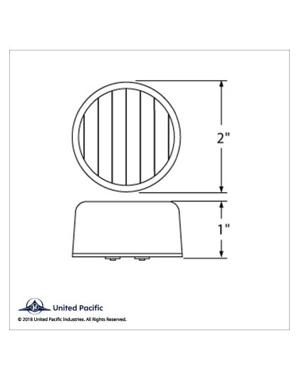 9 LED 2&quot; Round Light (Clearance/Marker) - Amber LED/Clear Lens | Part Number: 38362B