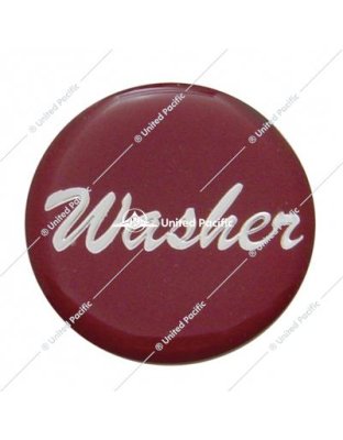 &quot;Washer&quot; Glossy Dash Knob Sticker Only - Red | Part Number: 23208-1R