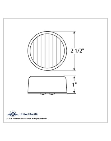 13 LED 2-1/2&quot; Round Light (Clearance/Marker) - Amber LED/Clear Lens | Part Number: 38364B