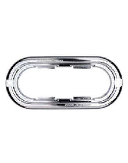 Snap-on chrome plastic oval flan Part Number: M63253CH