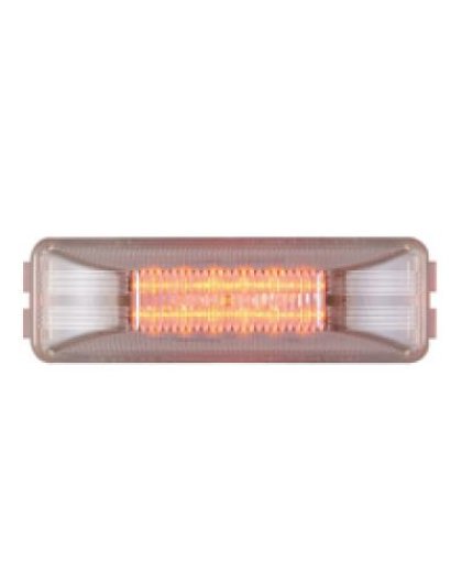 4&quot; by 1&quot; Red clear lens Rectangular 2 Pin Clearance Marker light | Part Number: M20350RCL