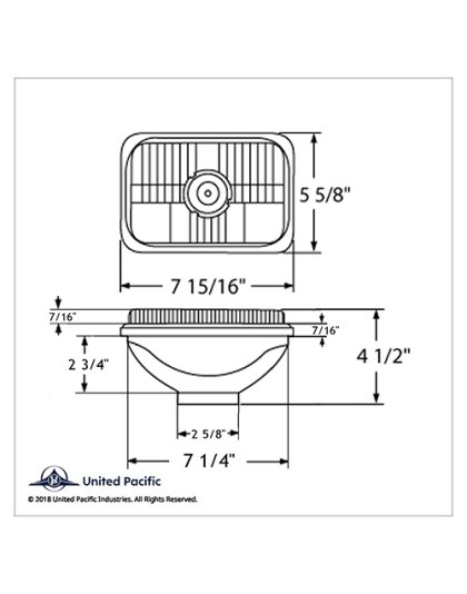 5&quot; X 7&quot; Crystal Rectangular Headlight with Glass Lens |  Part Number: 31389