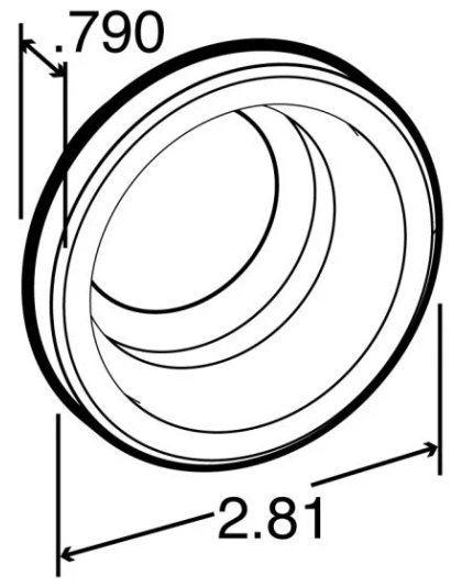 Black Grommet for 30 Series and 2 in. Lights, Round | Part Number: 30700