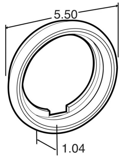 Black Grommet for 40 Series, 44 Series and 4 in. Lights, Round | Part Number: 40700