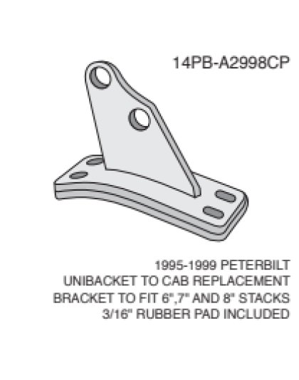 Peterbilt Unibuilt Angle Cab Replacement Bracket  | Part Number: 14PB-A2998SCP