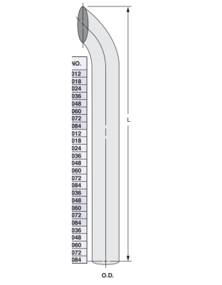 Chrome Plated 5&quot; X 18&quot; Tip out Top CURVED STACK EXTENSIONS | Part Number: 25P-50018CP