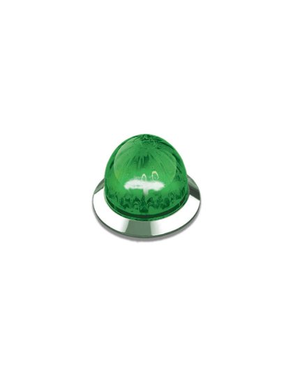 3/4&quot; Mini Watermelon Green Light and Clear Lens 8 PACK| Part Number: HEROGCWMMINI-8