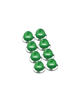 3/4&quot; Mini Watermelon Green Light and Clear Lens 8 PACK| Part Number: HEROGCWMMINI-8