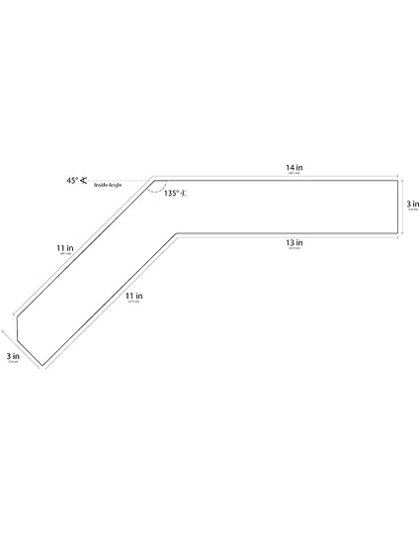 Aluminum Angled Mud Flap Strip with Reflective 6&quot; DOT-C2 Conspicuity Tape | Part Number: 30970