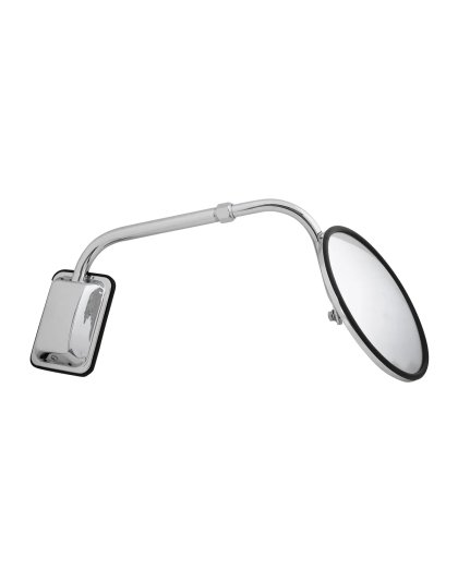 Chrome Plated Hood Mount 8&quot; Chrome Convex Mirror | Part Number: 33390