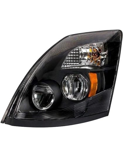 Led Headlight Assembly - Driver Side, Black Housing, High/Low Beam, With Signal Light | Part Number: 31906