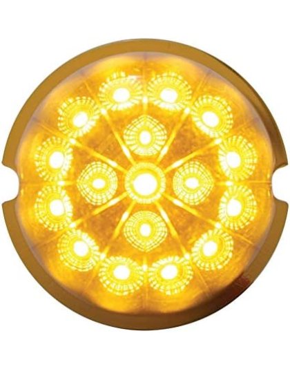 Truck Cab Light - 17 Led Dual Function Reflector Cab Light - Amber Led/Amber Lens| Part Number: 39320