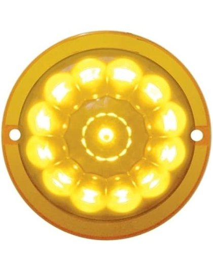 LED Watermelon Truck-Lite Style Cab Light - Amber LED/Amber Lens | Part Number: 39345