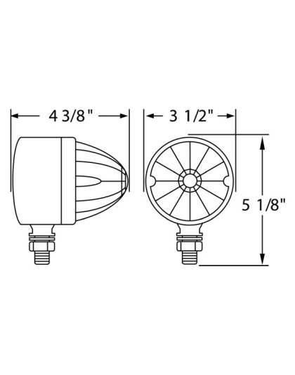 LED Dual Function Reflector Single Face Light - Amber LED/Clear Lens| Part Number: 39549