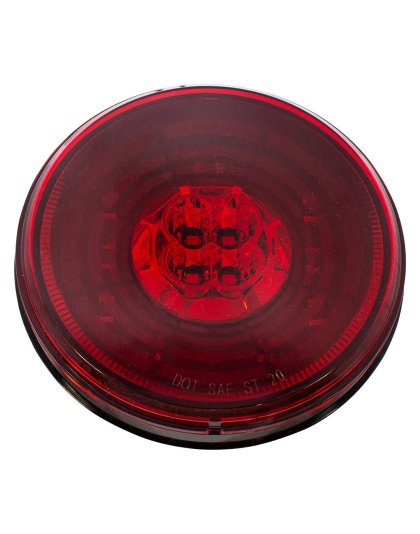  4&quot; ROUND ABYSS LIGHT (STOP, TURN &amp; TAIL) - RED LED/RED LENS | Part Number: 36564