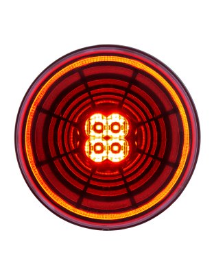  4&quot; ROUND ABYSS LIGHT (STOP, TURN &amp; TAIL) - RED LED/RED LENS | Part Number: 36564