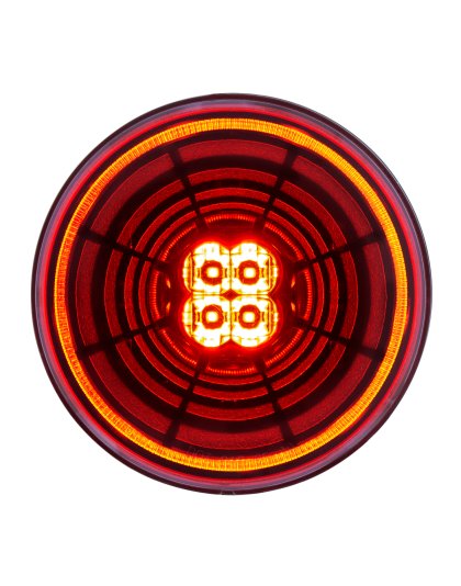  4&quot; ROUND ABYSS LIGHT (STOP, TURN &amp; TAIL) - RED LED/RED LENS | Part Number: 36564