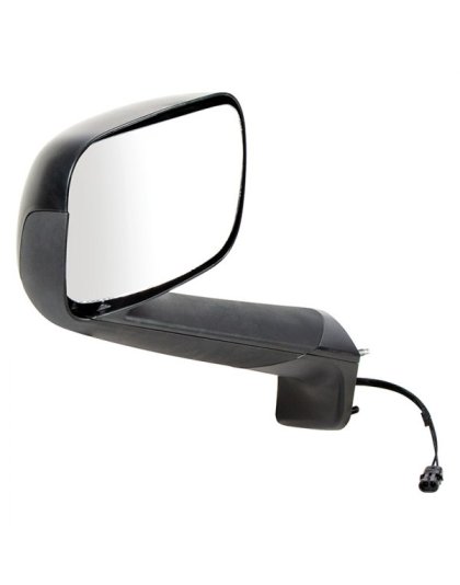 Black Hood Mirror With Heated Lens For 2018-2023 Freightliner Cascadia - Driver| Part Number: 42846