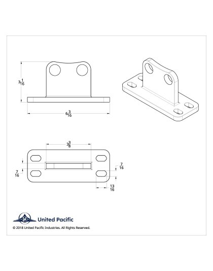 Cab Mount Stainless Straight Exhaust Bracket Flat Style | Part Number: 21300