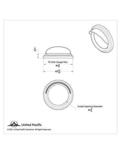 Speed/Tachometer Gauge Bezel With Visor For Freightliner/Peterbilt - Classic Design| Part Number: 20533